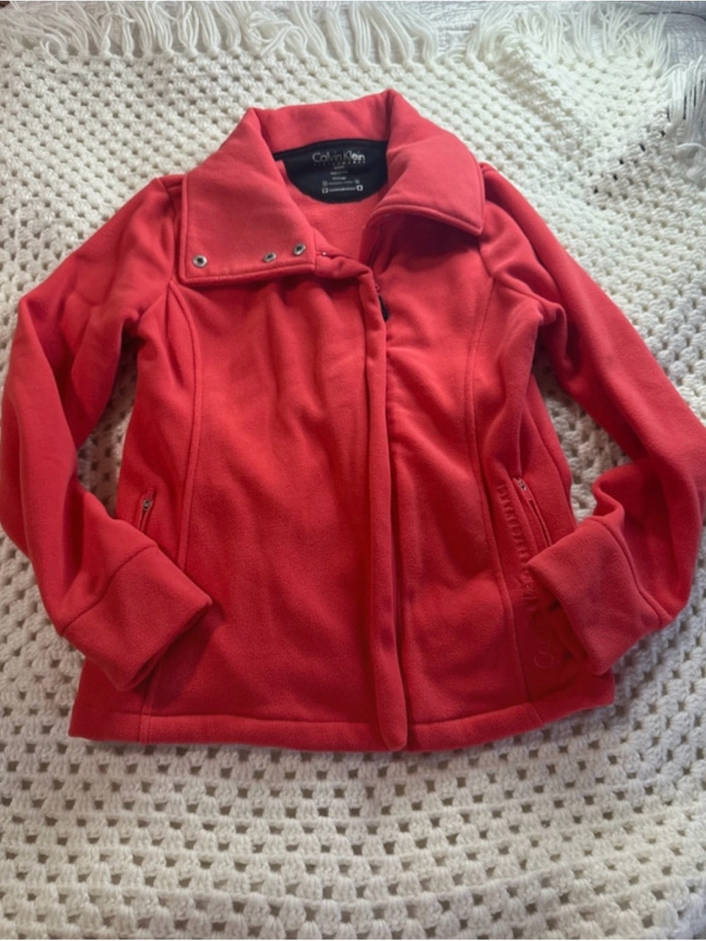Calvin Klein Fleece Zip-Front Teddy Jacket
